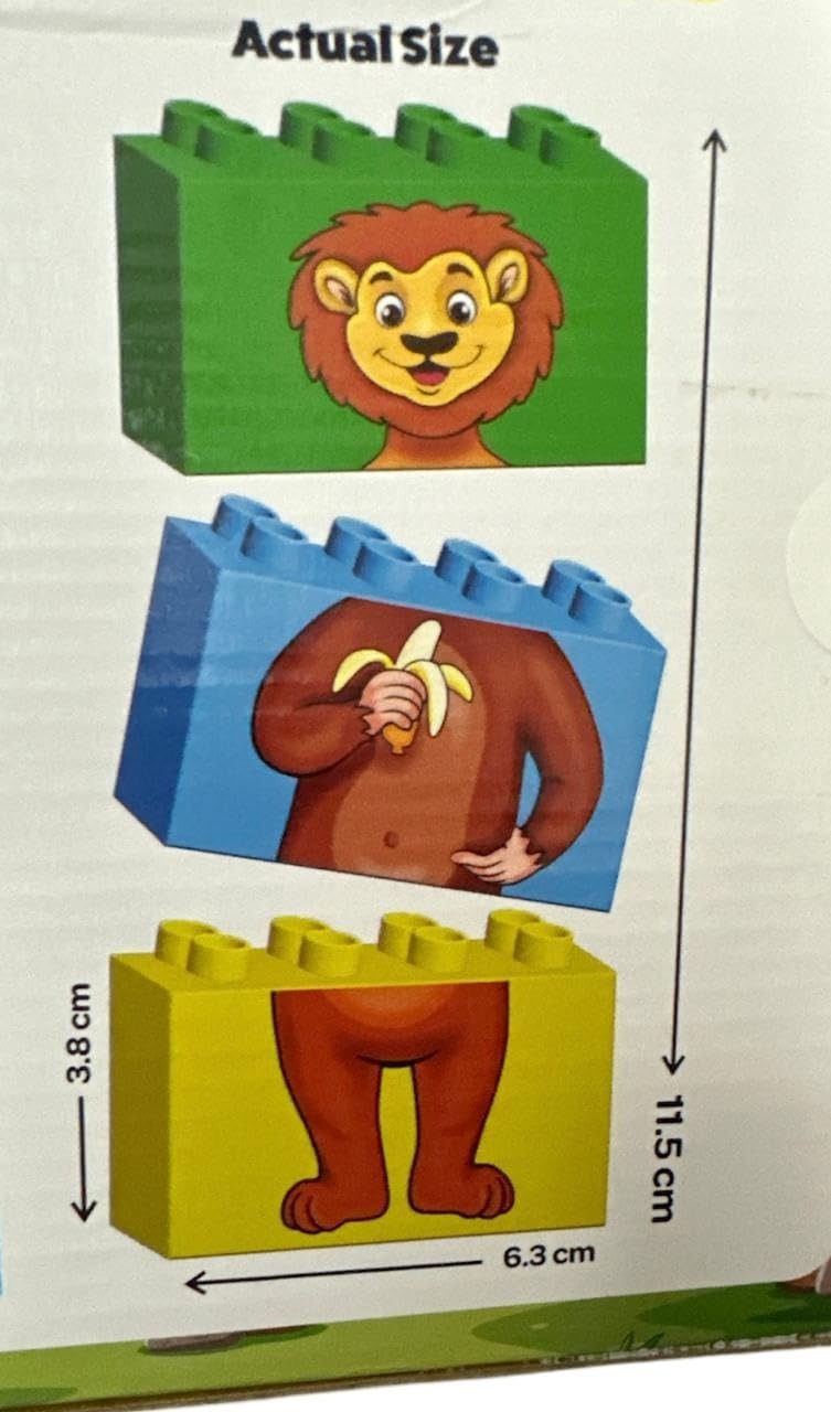 Animal Friends Building Blocks – 18 Colorful Blocks for Creative Learning (Ages 3+)