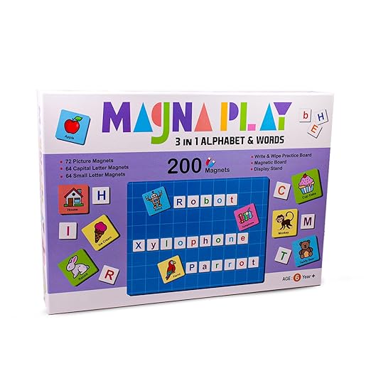 Magna Play 3-in-1 Magnetic Learning Kit – Alphabet, Vocabulary & Writing Practice for Kids