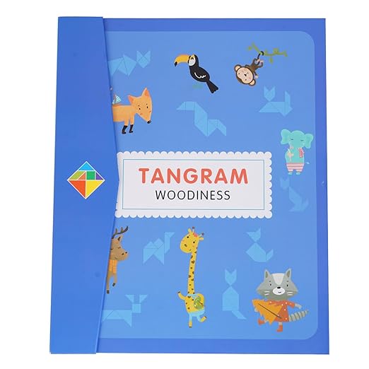 Wooden Tangram Puzzle – Educational Brain Game for Kids Ages 3–5