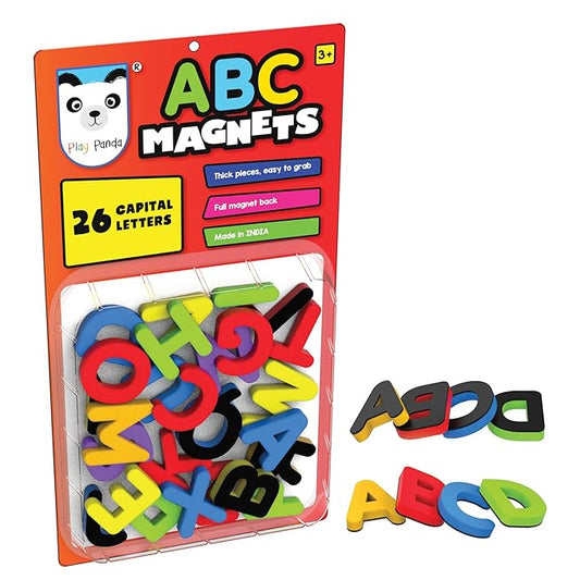 ABC Capital Letter Magnets – 26 Thick Full-Back Magnetic Alphabets
