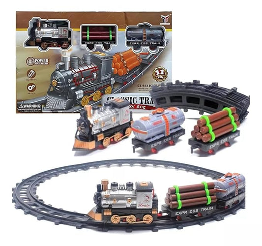 Metro Train Set – Locomotive Engine Toy for Boys & Girls – Train Play