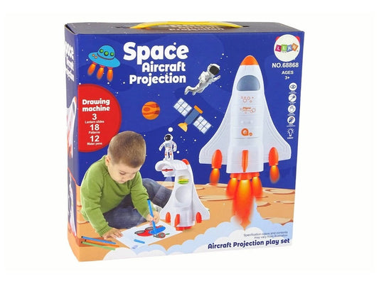 Space Aircraft Projection Toy for Kids – Rotating Lights, Sound & Galaxy Projection Spaceship