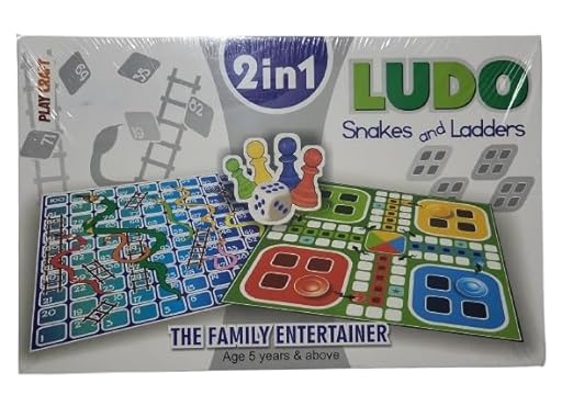 2-in-1 Ludo and Snakes & Ladders Board Game – Classic Family Game Set (Ages 5+)