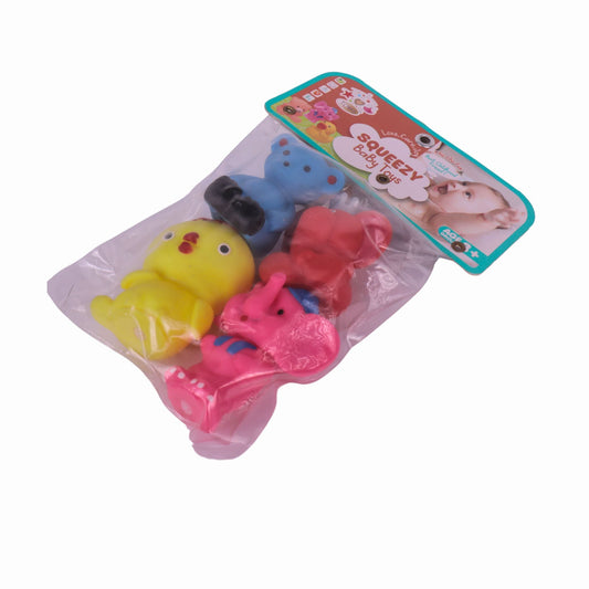 SQUEEZY TOYS 4PCS SQ-04 K – Soft, Colorful Stress Relief & Sensory Toy Set for Kids & Adults