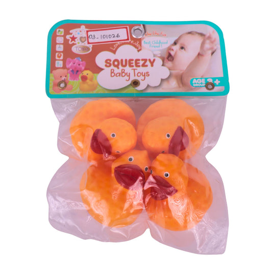 SQUEEZY TOYS 4PCS SQ-04 K – Soft, Colorful Stress Relief & Sensory Toy Set for Kids & Adults