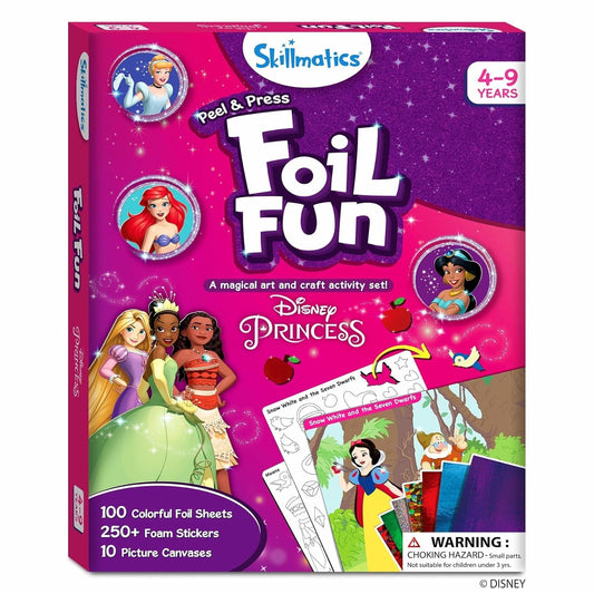 Skillmatics Foil Fun Disney Princess | Mess-Free DIY Craft Kit for Kids Ages 4-9 | Creative Gift for Girls & Boys
