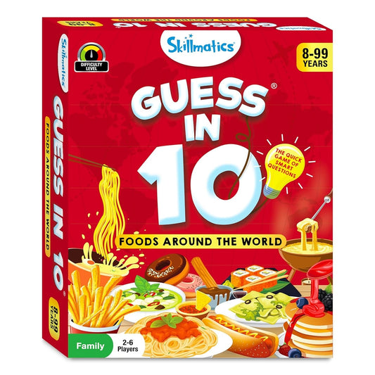 Guess in 10: Foods Around the World – Fun Educational Travel Card Game for Kids Ages 8-10+, Great Gift & Learning Toy