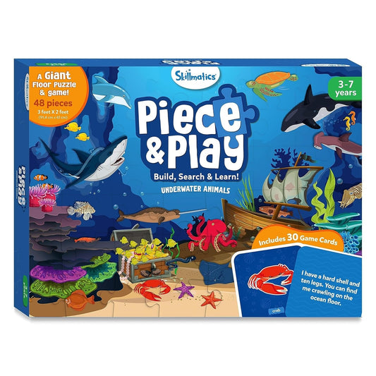 Skillmatics Piece & Play Space Floor Puzzle & Game – 48-Piece Educational Toy for Kids Ages 3–7, 2x3 ft Jigsaw Gift