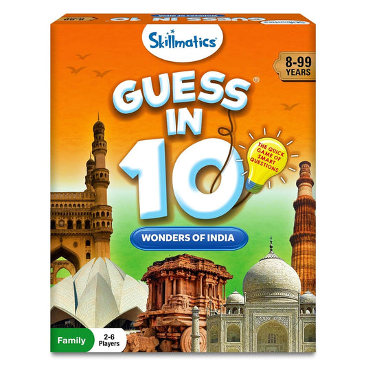 Skillmatics Guess in 10 Wonders of India, Perfect for Boys, Girls, Kids, Card Games, Educational Games, Board Games