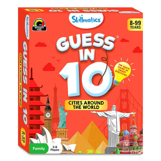 Skillmatics Card Game - Guess in 10 Cities Around the World | Fun Family Game & Gift for Kids 8+