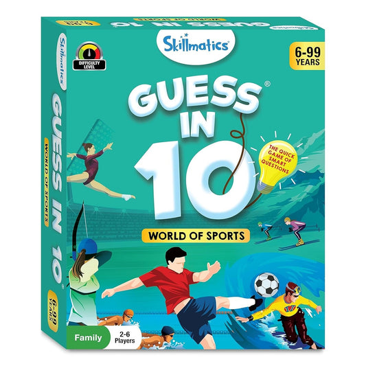 Skillmatics Guess in 10 Sports Card Game - Fun for Kids, Teens & Families - Ages 6+ - Great for Travel & Gifts