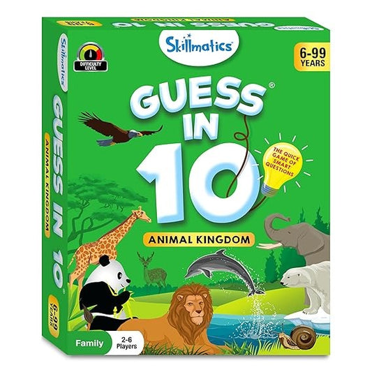 Skillmatics Guess in 10 Animal Kingdom, Perfect for Boys, Girls, Kids, Teens, Adults, Travel Games