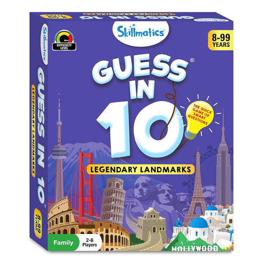 Skillmatics Guess in 10 Legendary Landmarks | Educational Travel Game for Kids, Boys & Girls Who Love Card & Board Games