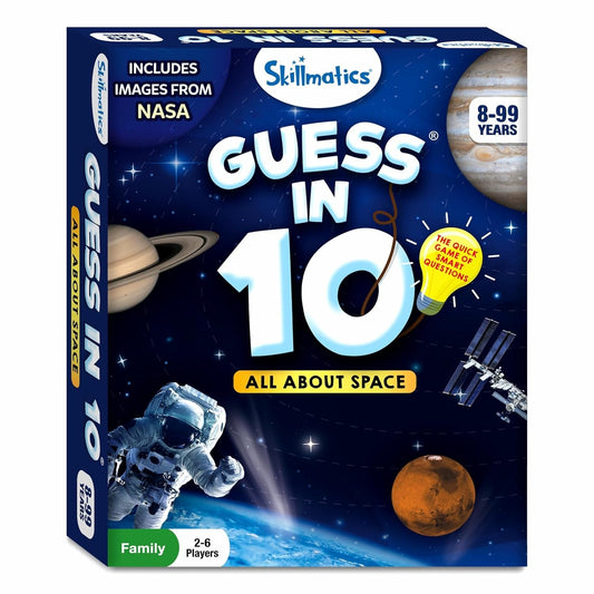 Skillmatics Guess in 10 NASA Space, Perfect for Boys, Girls, Kids & Educational Toys, Travel Games