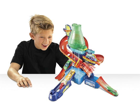 Hot Wheels Color Shifters Action Playset – Multi-Color Car Track with Water Feature & Color Changing Fun