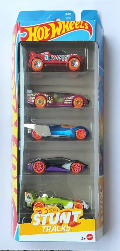 HOT WHEELS CAR 2025 STUNT TRACKS PACK OF 5  (Multicolor, Pack of: 5)