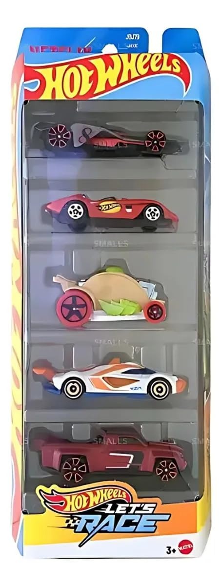 Hot Wheels Car 2025 Let's Race Pack of 5 (Bad to The Blade, Glory Chaser, Car De Asada, Mach Speeder, Solid Muscle)