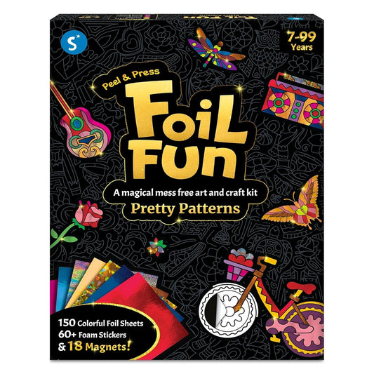 Skillmatics Foil Fun - Pretty Patterns, Mess-Free DIY Craft Kit for Kids, Teens, Adults & Families