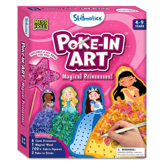 Skillmatics Poke-in Art - Magical Princesses | Mess-Free DIY Craft Kit for Kids Ages 4–9 | Creative Gift for Girls & Boy