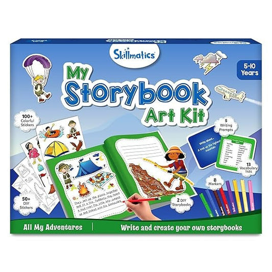 Skillmatics Storybook Art Kit – Craft Adventure Stories with 300+ Stickers, Scrapbooking & Writing Fun for Kids