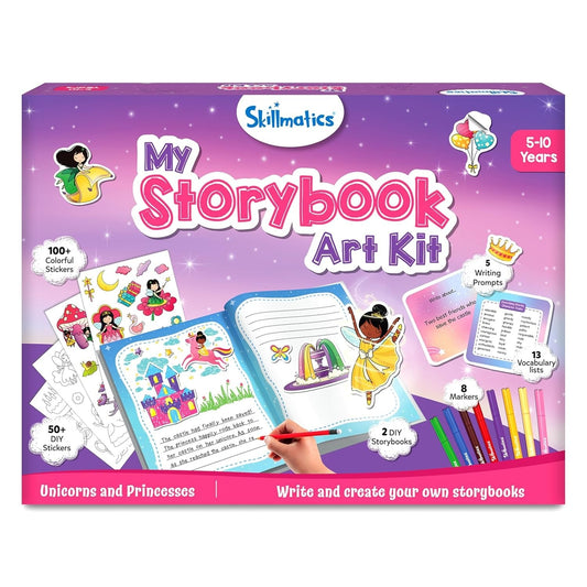 Skillmatics Paper Storybook Art Kit – Create Fairytale Stories with 300+ Stickers | DIY Craft & Journal for Kids Ages 5-