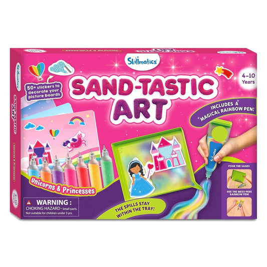 Skillmatics Sand-tastic Art Kit – Creative Sand Sticker Craft for Kids