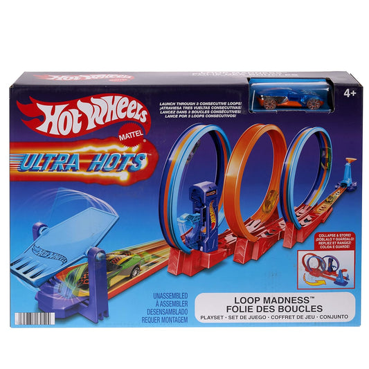 Hot Wheels Ultra Hots Loop Madness Track Set – Includes 1 Die-Cast Car
