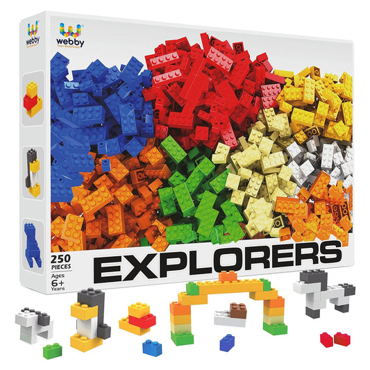 Webby Kids ABS Building Blocks | Self Imagine Construction Set | Multicolour (250 Pieces)