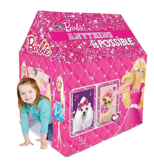 Barbie Kid’s Multicolor Play Tent House | Foldable Indoor & Outdoor Playhouse for Girls, Easy Setup & Fun Activity Toy