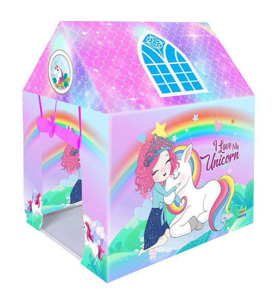 Webby Unicorn Kids Play Theme Tent House for Girls and Boys Toy Home (Multicolor)
