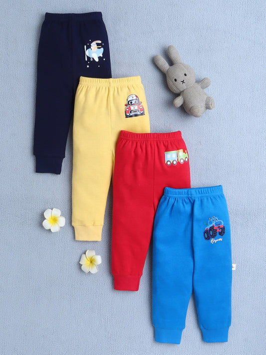 Stay cozy all year with Bumzee’s 4-pack pajamas—yellow, blue, red & navy for every mood!