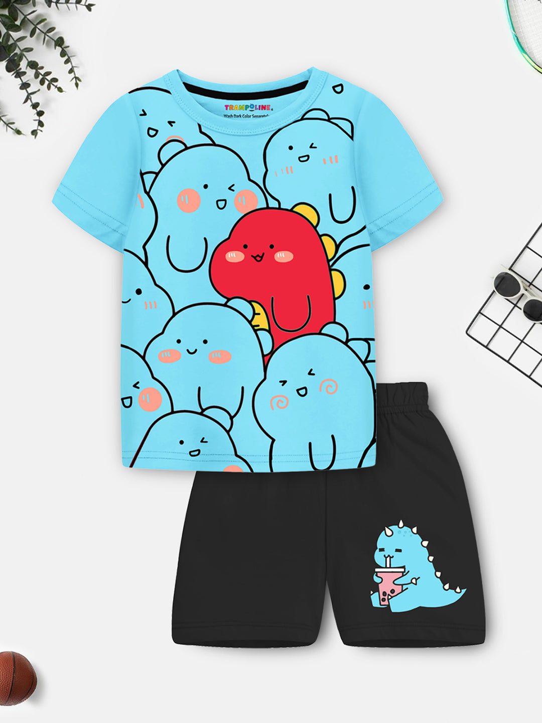 Roaring Fun! 2-Pack Dinosaur Forest T-Shirt & Shorts Set