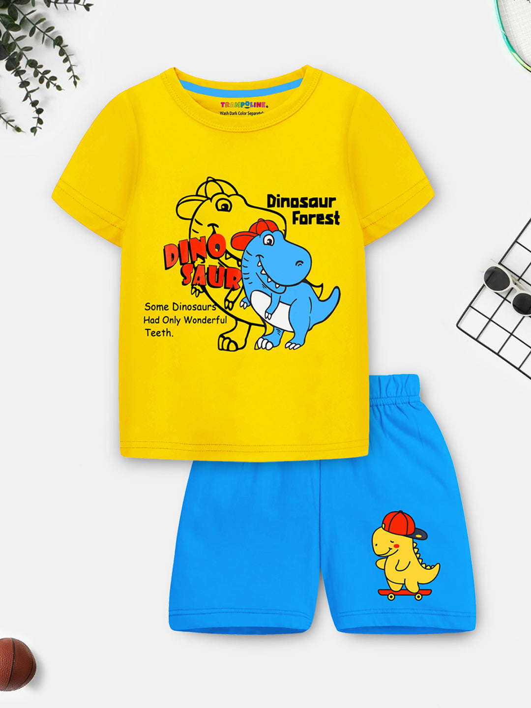 Roaring Fun! 2-Pack Dinosaur Forest T-Shirt & Shorts Set
