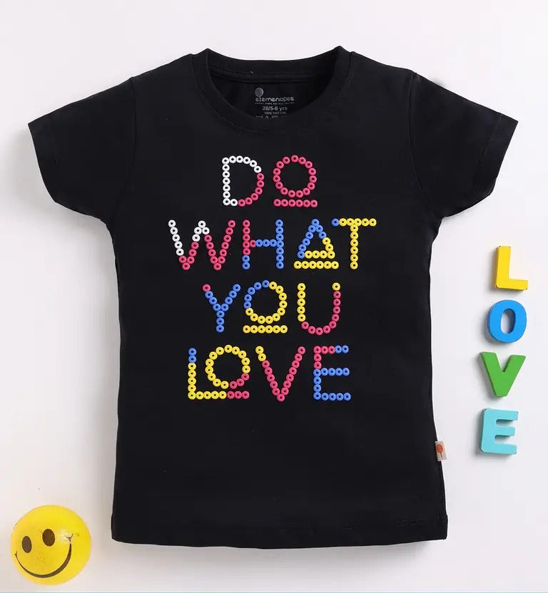 Positive Vibes Combo – Black & Yellow Girls’ Tees