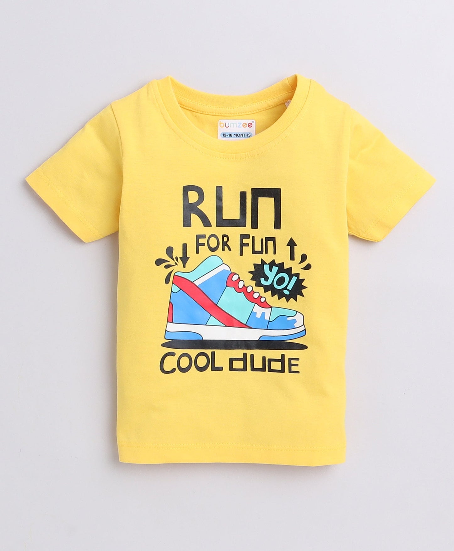 Bumzee Boy's 2-Pack 'COOL dUdE' Graphic T-Shirts (Yellow/Red)