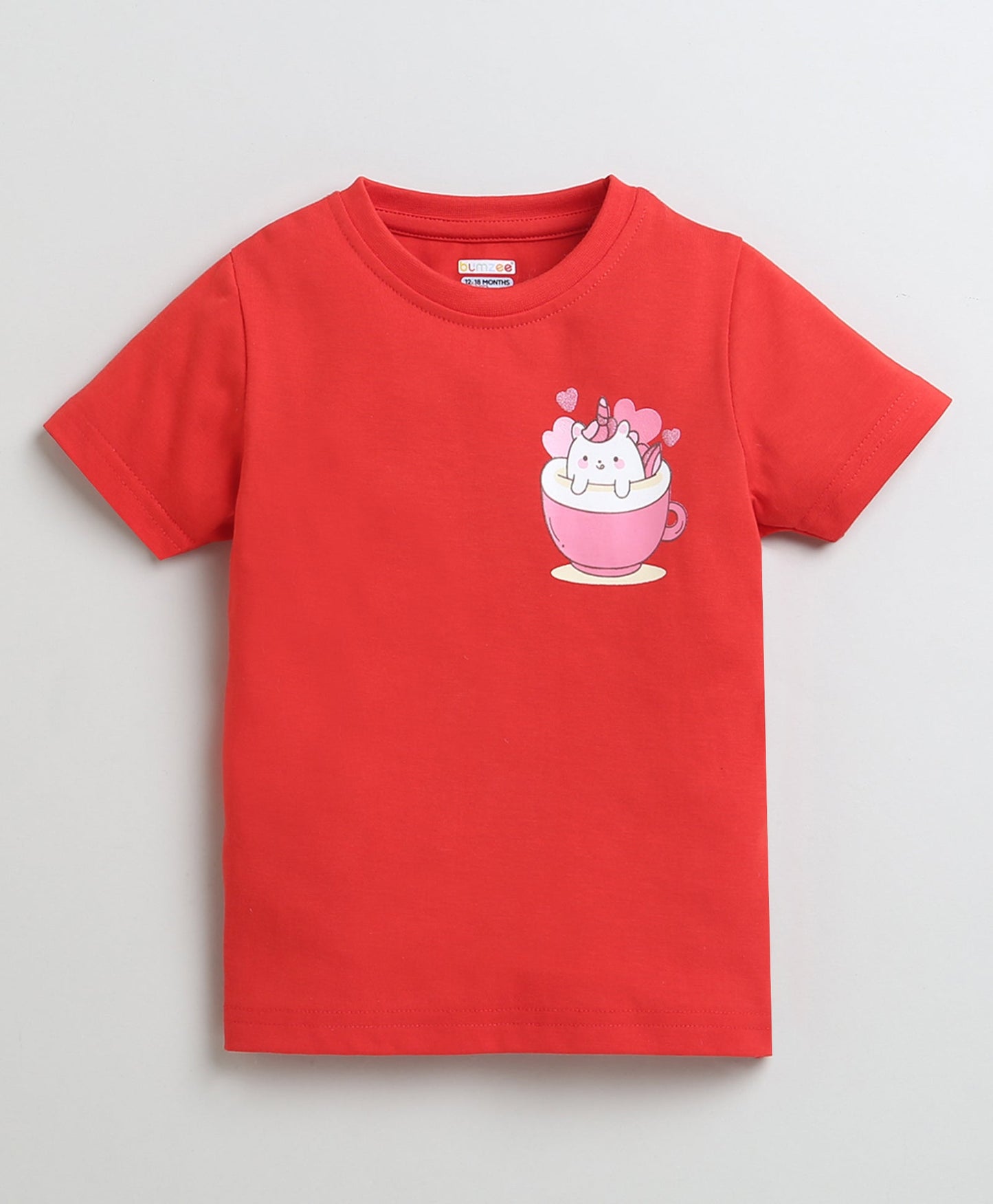 Bumzee Girl's 2-Pack 'stay STRONG' Basic T-Shirts (Yellow/Red)