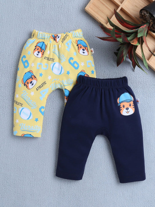 Stay cool and comfy with Bumzee’s cotton diaper pants in bright yellow and navy blue!