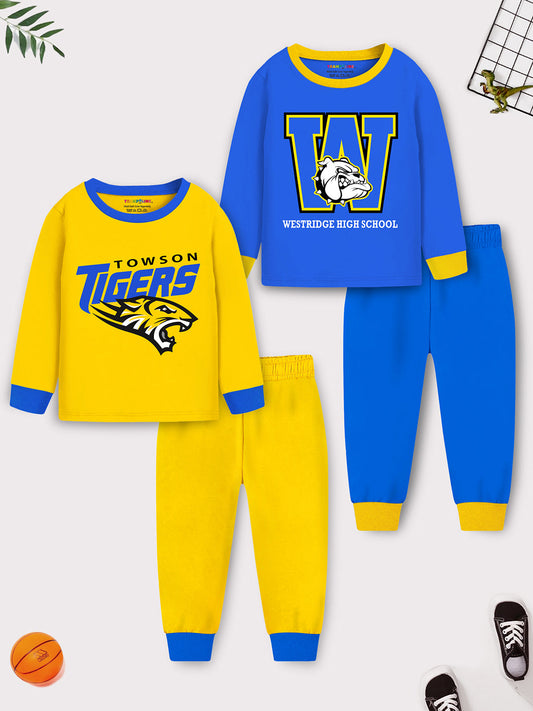 School Spirit! Full-Sleeve T-Shirt & Pyjama Study Break Set (2-Pack)