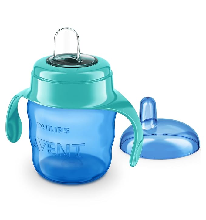 Philips Avent Classic Soft Polypropylene Spout Cup – 200ml | Green/Blue | Easy Grip, Spill-Proof & Perfect Toddler Training Cup