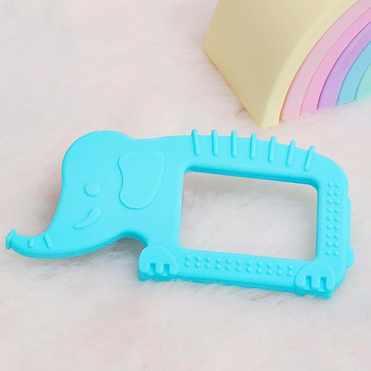 R for Rabbit Tiny Bites Safari Teether – BPA-Free, Food-Grade Silicone with Soft Textures & Gentle Edges for Soothing Gums