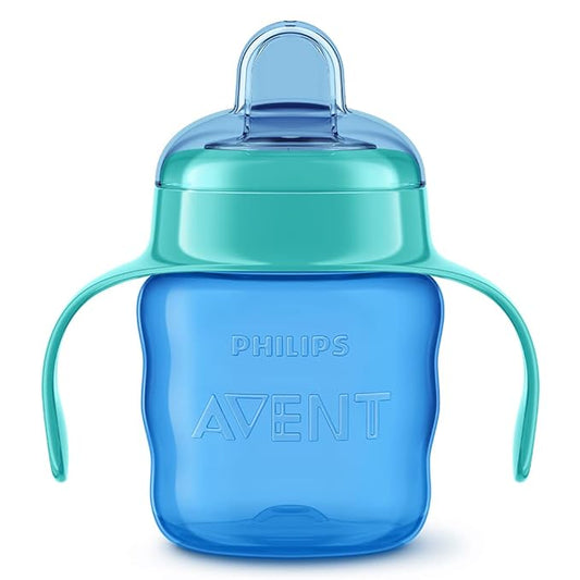 Philips Avent Classic Soft Polypropylene Spout Cup – 200ml | Green/Blue | Easy Grip, Spill-Proof & Perfect Toddler Training Cup