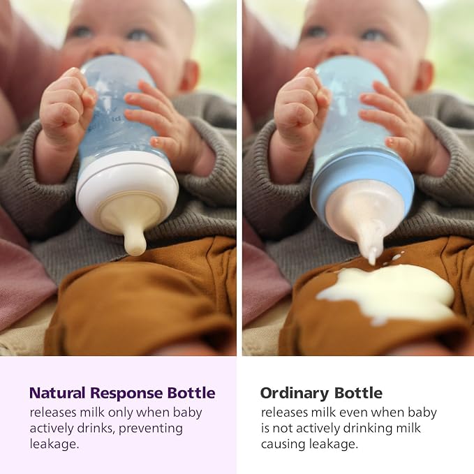 Philips Avent Natural Feeding Bottle 1+ 260ml – SCY903/21 – Blue, BPA-Free, Anti-Colic Design