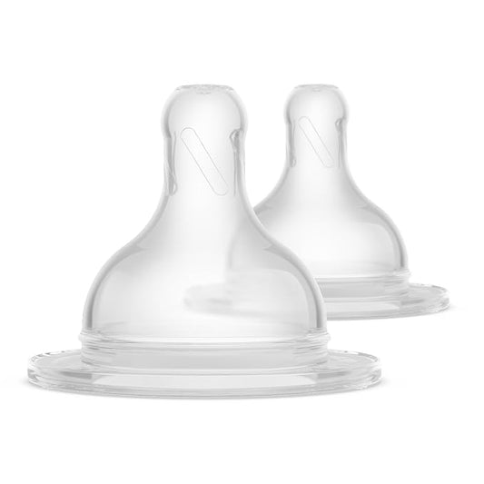 Philips Avent Essential Grow Teat 1M+ – SCY096/01 | Soft Silicone Nipple for Feeding Bottles | BPA-Free & Anti-Colic Design