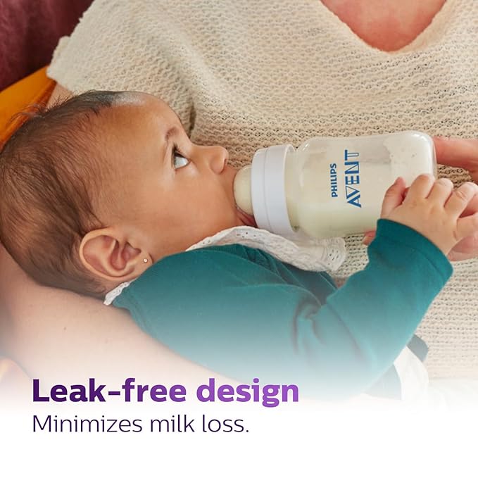 Philips Avent Anti-Colic Feeding Bottle 125ml – SCY100/10 | BPA-Free, Easy Clean