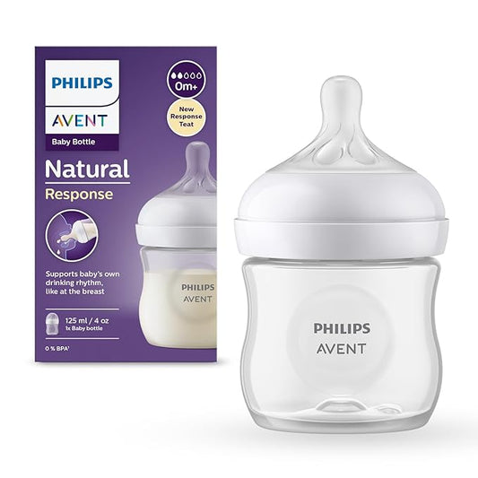Philips Avent Natural Feeding Bottle 125ml / 4oz – SCY900/01 – BPA-Free, Anti-Colic Design