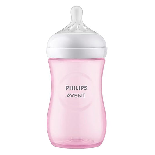 Philips Avent Natural Feeding Bottle 1+ 260ml – SCY903/11 – Pink, BPA-Free, Anti-Colic
