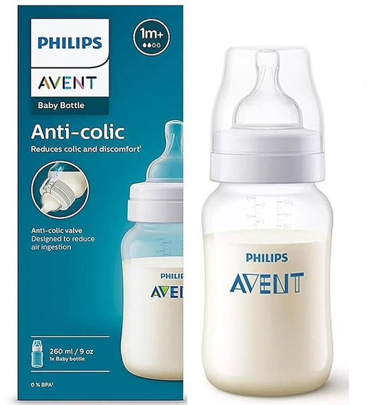 Philips Avent Anti-Colic Feeding Bottle 260ml – SCY103/10 | BPA-Free, Easy to Clean, AirFree Vent System
