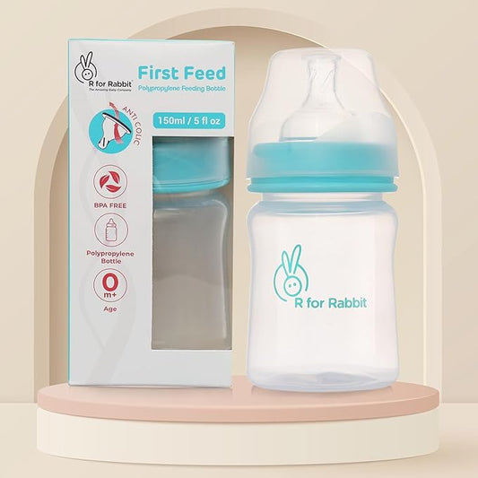 R for Rabbit - Polypropylene First feed
150 ml - Feeding Bottle - Sea Green