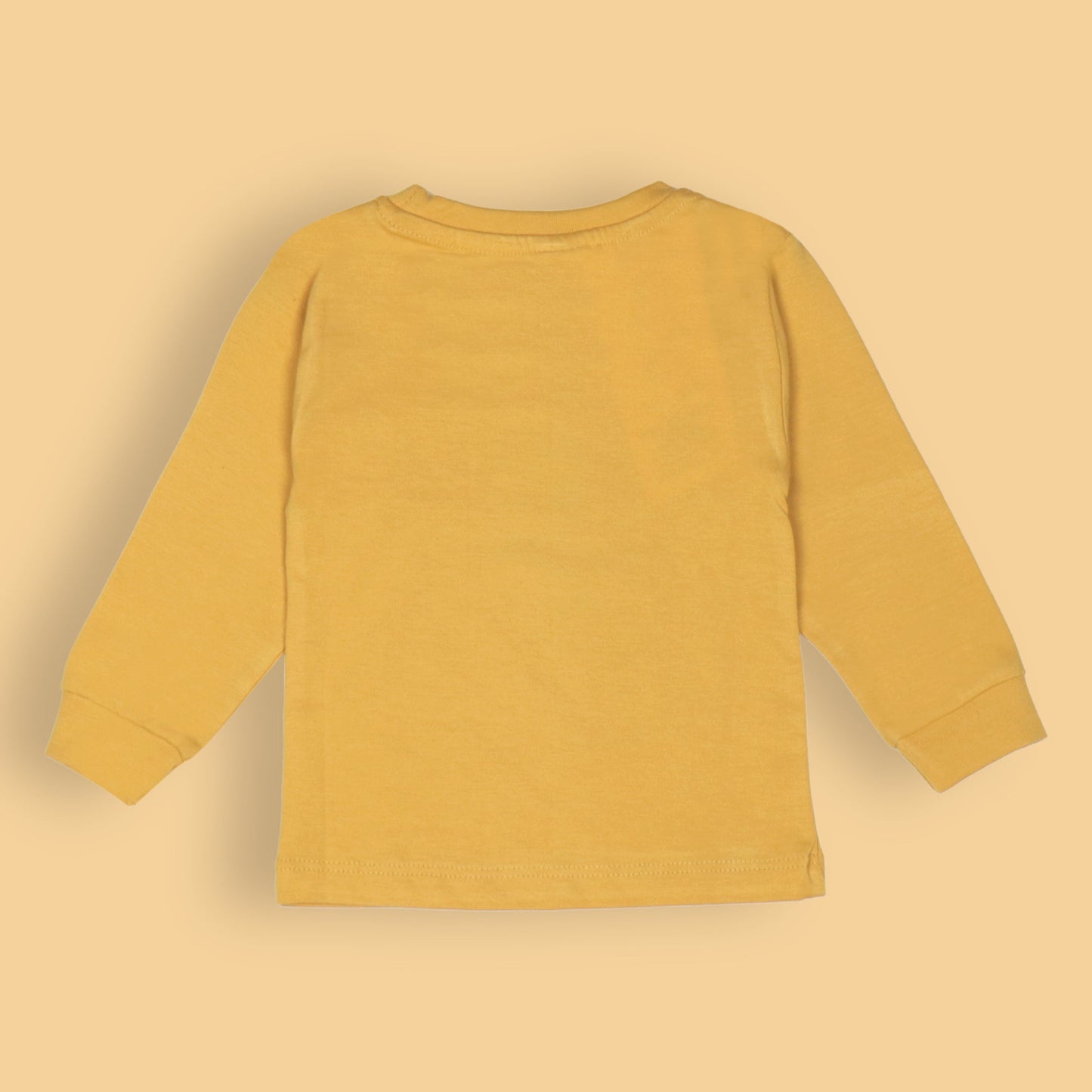 Cucumber Boys’ Essentials – Yellow Full Sleeve ‘Travel Follow Me’ Quote Tee, Soft Cotton Blend Comfort