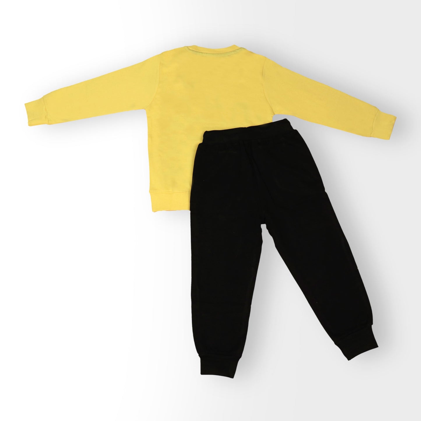 OlioKids Boys' 2-Piece Cotton Blend Set – Printed Sweatshirt & Knee-Length Joggers